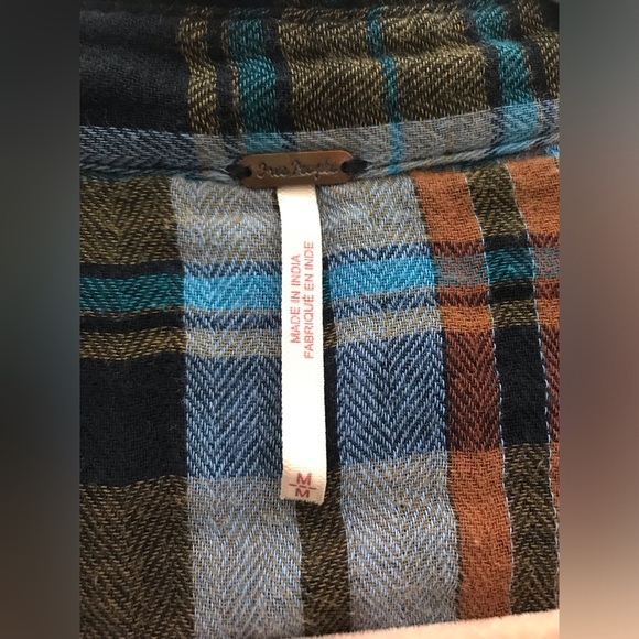 Free People Magical Plaid Embroidered flannel shirt - Picture 14 of 16